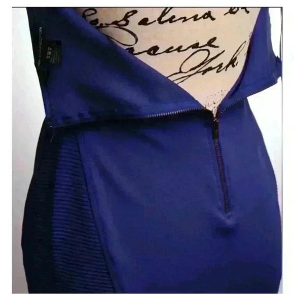 NWOT French Connection RITA Halter Knit Bodycon Cocktail Minidress Size 6 Blue - Picture 4 of 14